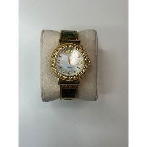 M.Z.BERGER Mother of Pearl Inlay Analog Women's Watch Sz.6 1/4" New